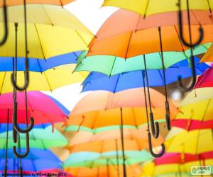 Puzle Deštník z barev