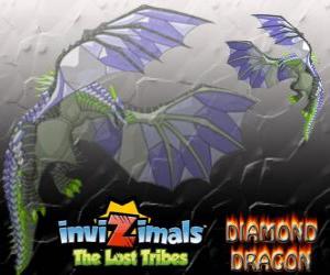 Puzle Diamond Dragon. Invizimals The Lost Tribes. Drak invizimal s celé tělo pokryté diamanty