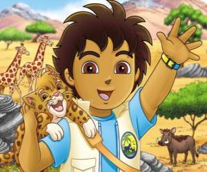 Puzle Diego a Mládě Jaguár pomáhat zvířatům v nebezpečí v sérii Go, Diego, Go!