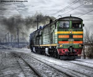 Puzle Dieselová lokomotiva