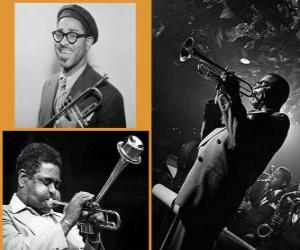 Puzle Dizzy Gillespie (1917 - 1993) trumpetista, zpěvák a skladatel jazzu