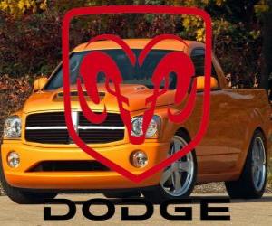 Puzle Dodge logo, americký automobilový značky