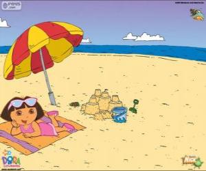 Puzle Dora na pláži