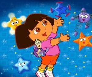 Puzle Dora si hraje s některými hvězdami