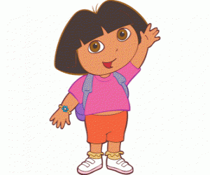 Puzle Dora The Explorer, s růžovou košili
