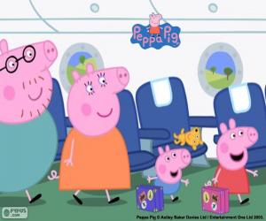 Puzle Dovolenou rodina Peppa Pig