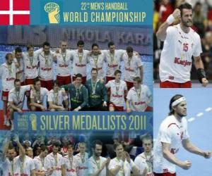 Puzle Dánsko stříbrnou medaili v roce 2011 světa v házené