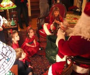 Puzle Dítě mluvit do Santa Claus