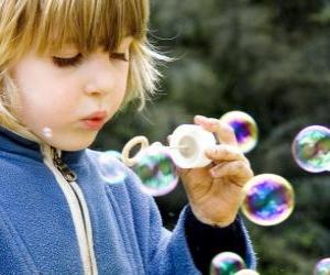 Puzle Dětské hrací foukat mýdlové bubliny