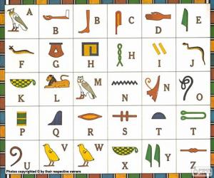 Puzle Egyptská abeceda