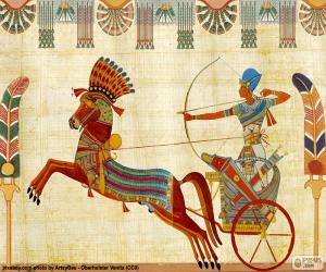 Puzle Egyptský válečník a kočár