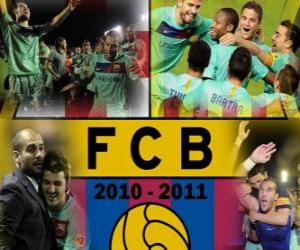 Puzle FC Barcelona vítěz Ligy BBVA 2010 - 2011