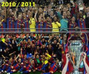Puzle FC Barcelona, ​​vítěz Ligy mistrů UEFA 2010-2011