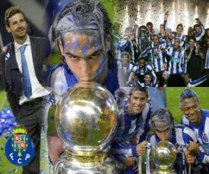 Puzle FC Porto, portugalské Liga 2010-11 mistrovství oslavy