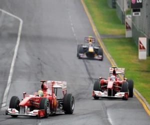 Puzle Felipe Massa, Fernando Alonso - Ferrari - Melbourne 2010