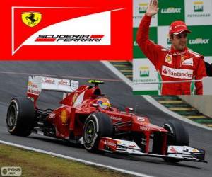 Puzle Felipe Massa - Ferrari - Grand Prix Brazílie 2012, 3 klasifikované.
