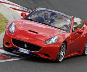 Puzle Felipe Massa jízdy Ferrari California - Hungaroring 2010 -