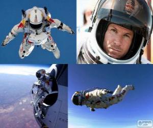 Puzle Felix Baumgartner skákací stratosféry