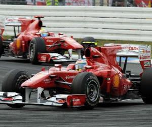 Puzle Fernando Alonso, Felipe Massa, Hockenheim, německé Grand Prix (2010)