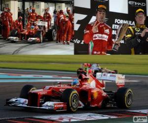 Puzle Fernando Alonso - Ferrari - 2012 Abú Dhabí Grand Prix, 2 nd klasifikované