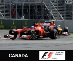 Puzle Fernando Alonso - Ferrari - 2013 Kanada Grand Prix, svírající klasifikované