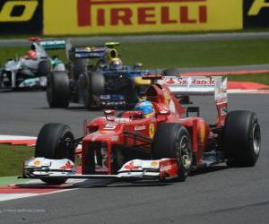 Puzle Fernando Alonso - Ferrari - Grand Prixe Anglie 2012, 2. pozice