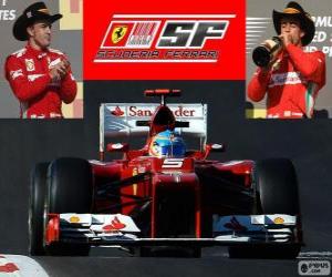 Puzle Fernando Alonso - Ferrari - Grand Prix Spojených států 2012, 3 klasifikované.