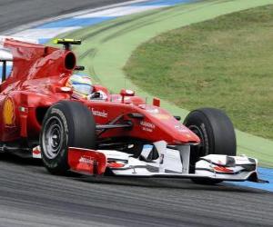 Puzle Fernando Alonso - Ferrari - Hockenheimring 2010