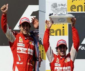 Puzle Fernando Alonso - Ferrari - Hungaroring, maďarské Grand Prix (2010) (2. místo)