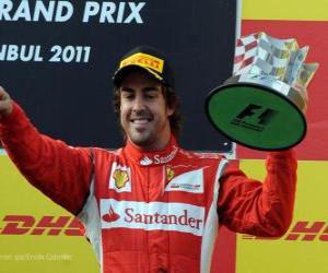 Puzle Fernando Alonso - Ferrari - Istanbul, Turecko Grand Prix (2011) (3. místo)