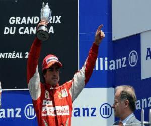 Puzle Fernando Alonso - Ferrari - Montreal, 2010 (zařazen 3rd)