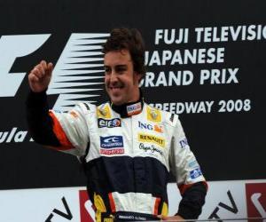Puzle Fernando Alonso v pódium