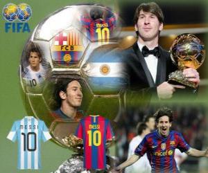 Puzle FIFA Ballon d&#039;Or 2010 vítěz Lionel Messi