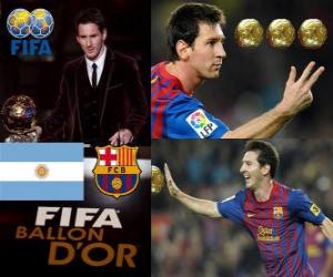 Puzle FIFA Ballon d'Or 2011 vítěz Lionel Messi