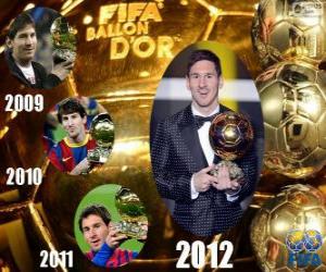Puzle FIFA Ballon d'Or 2012 vítěz Lionel Messi