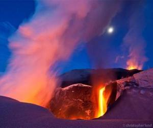 Puzle Fimmvörðuhálsi erupce