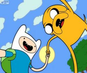 Puzle Finn a Jake, dva přátelé z Adventure Time