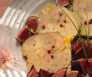 Puzle Foie gras s fíky