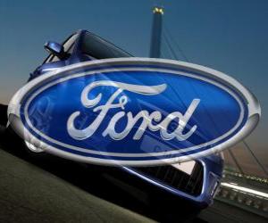 Puzle Ford logo. USA značku automobilu