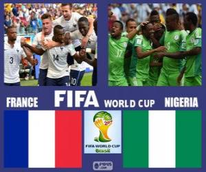 Puzle Francie - Nigérie, osmé finále, Brazílie 2014