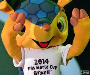 Puzle Fuleco, Oficiální maskot 2014 mistrovství světa v Brazílii je pásovec