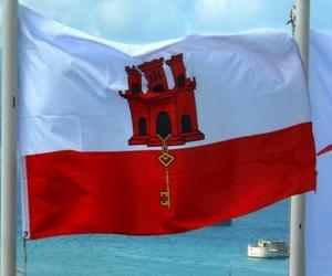 Puzle Gibraltarská vlajka