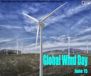 Puzle Globální den větru