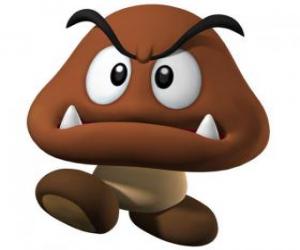 Puzle Goomba, nepřátelé Mario, druh hub s nohou