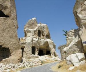 Puzle Göreme Národní park a jeskynních lokalit v Cappadocia, Turecko.
