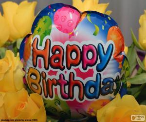 Puzle Happy Birthday balon balónek
