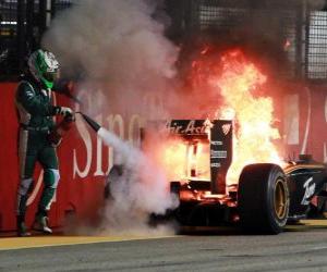 Puzle Heikki Kovalainen - Lotus - Singapore 2010