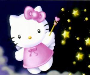 Puzle Hello Kitty je víla mezi hvězdami