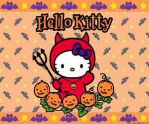 Puzle Hello Kitty oblečení na Halloween