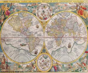 Puzle Historická mapa na světě